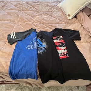 Adidas Kids Blue and Black T-Shirts
